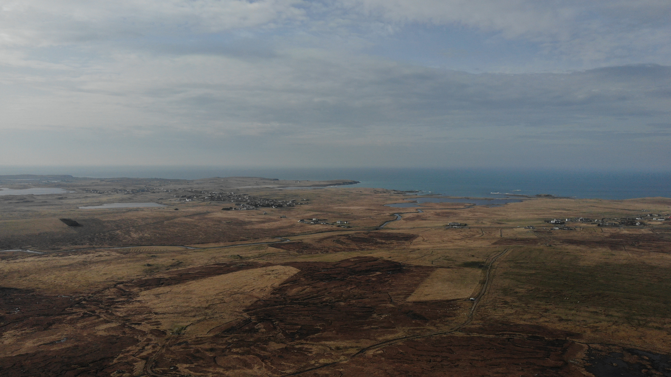 Aerial view of Barvas, Isle of Lewis (Pilot 1)